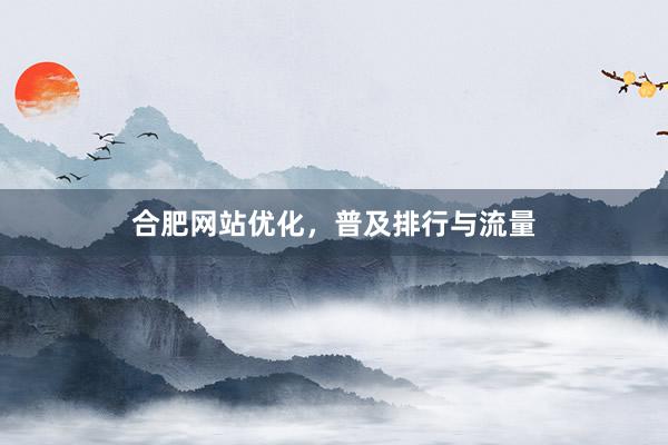 合肥网站优化，普及排行与流量
